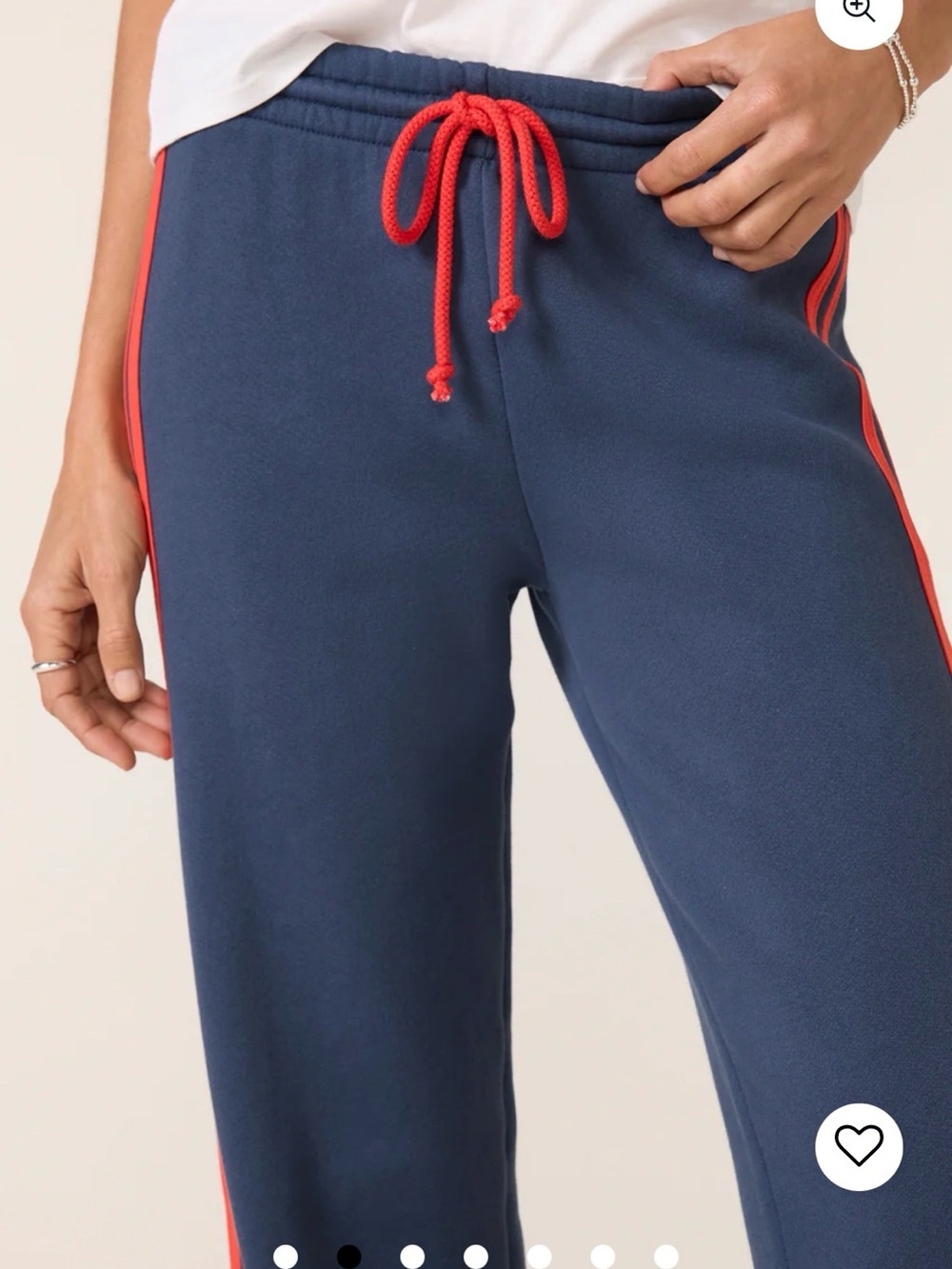 Daydreamer Navy Track Pants with Red Trim